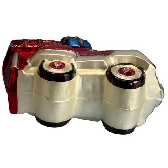 Crown Reflections 1998 Blown Glass Fire Truck Ornament With Gifts In Original Bo - Picture 7 of 7